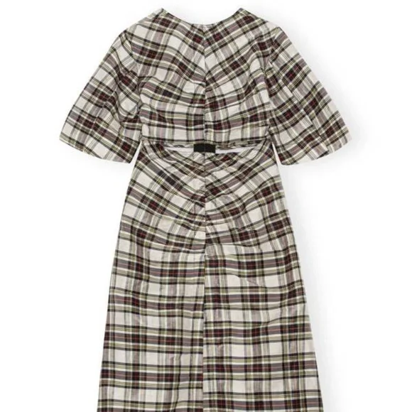 Ganni | Dresses | Ganni Checkered Cutout Maxi Dress | Poshmark